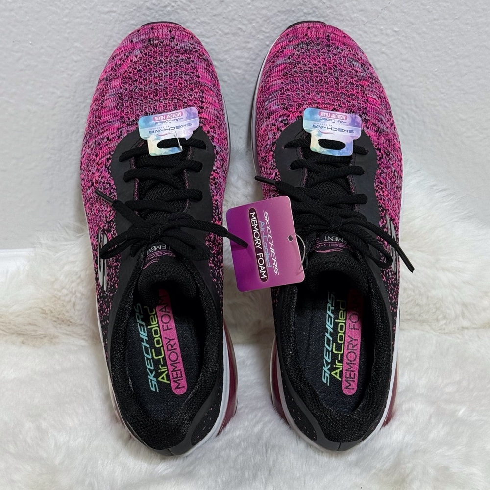 Skechers Skech-Air Air Cooled Memory Foam Shoes Black Pink Sneakers, Size 9.5 - Picture 4 of 10